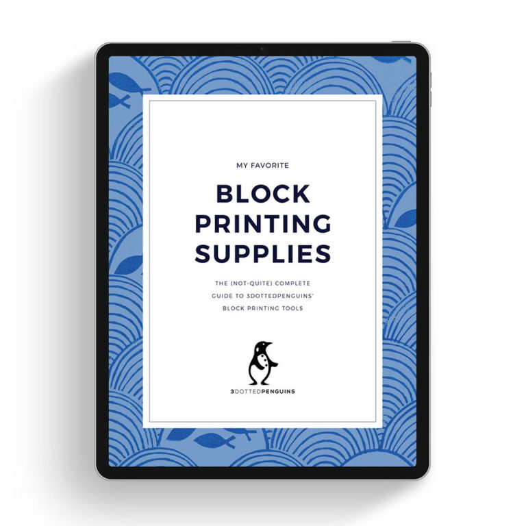 3dottedpenguins resource guide on block printing