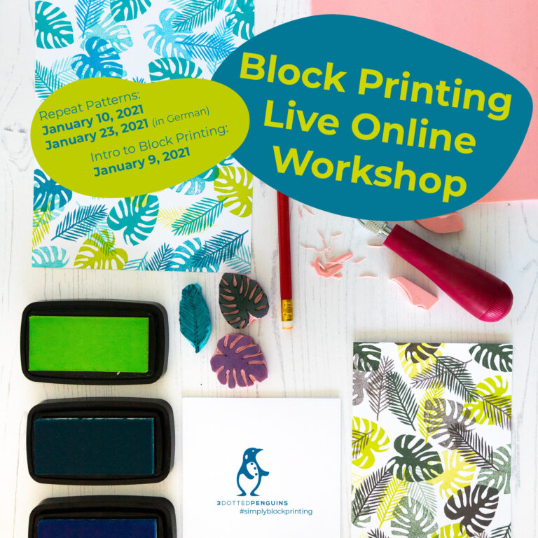 january blockprinting workshops by 3dottedpenguins