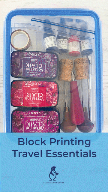 DIY block printing travel kit