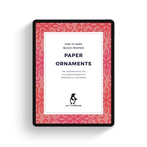 3 Dotted Penguins paper ornaments free mini-guide